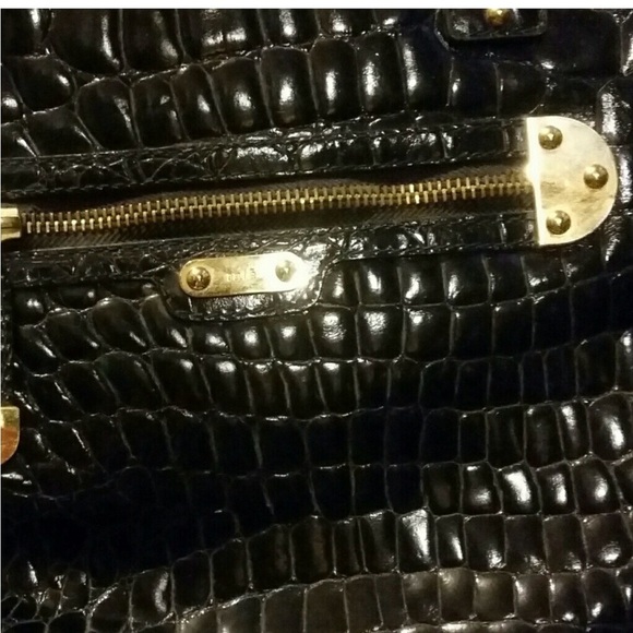 RAFE Black Crocodile-Embossed Leather Tote Bag - Picture 12 of 15